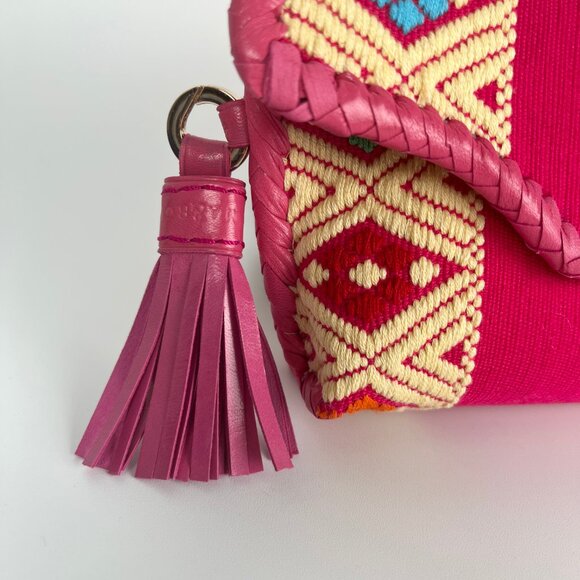 New Anthropologie Clutch Purse Woven Boho Tassel Bohemian Coastal Cowgirl Hippie - Picture 2 of 8